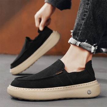 Muške ljetne prozračne slip-on tenisice s gornjim dijelom od platna i PVC potplatom
