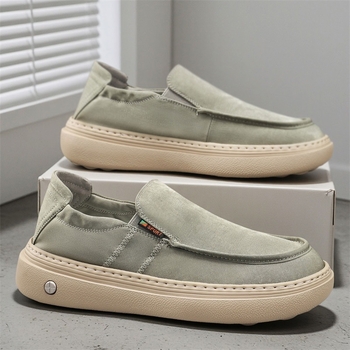 Muške ljetne prozračne slip-on tenisice s gornjim dijelom od platna i PVC potplatom