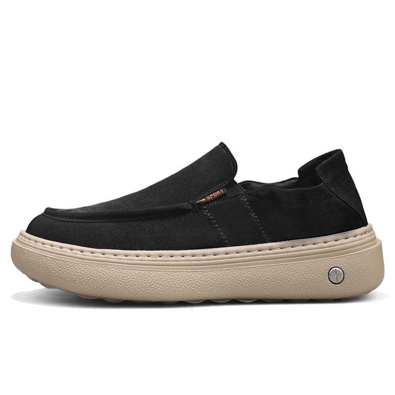 Muške ljetne prozračne slip-on tenisice s gornjim dijelom od platna i PVC potplatom