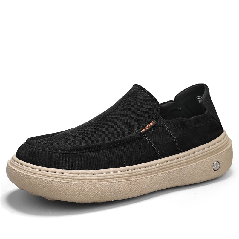 Muške ljetne prozračne slip-on tenisice s gornjim dijelom od platna i PVC potplatom
