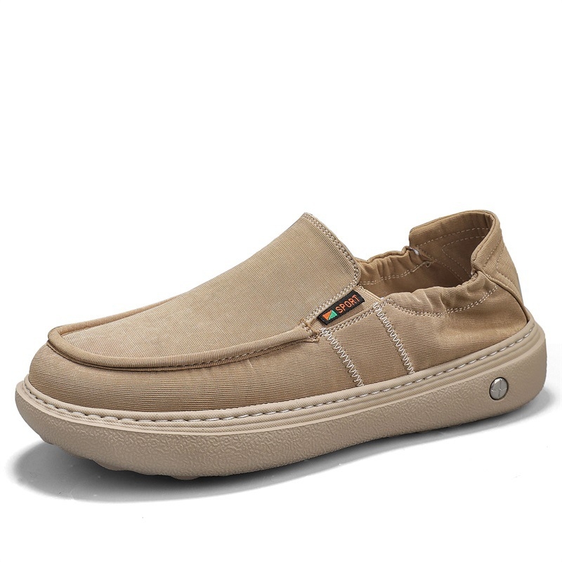 Muške ljetne prozračne slip-on tenisice s gornjim dijelom od platna i PVC potplatom