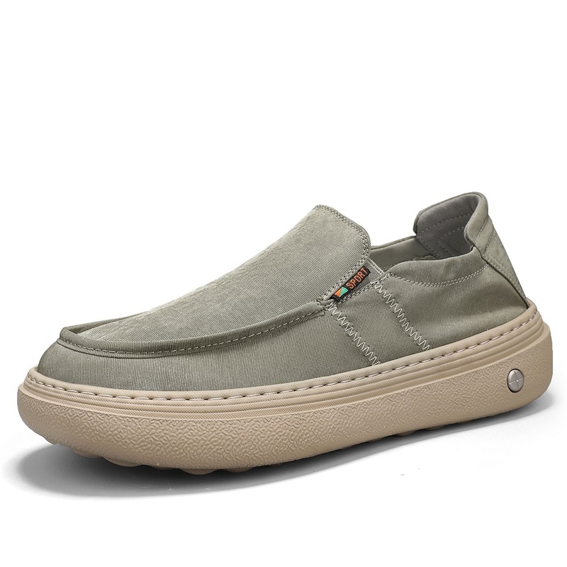 Muške ljetne prozračne slip-on tenisice s gornjim dijelom od platna i PVC potplatom