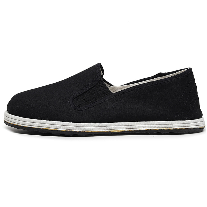 Pantofi din pânză unisex pentru purtare zilnică | vârf rotund, partea superioară din bumbac, talpă din cauciuc, deschidere superficială, origine Shandong