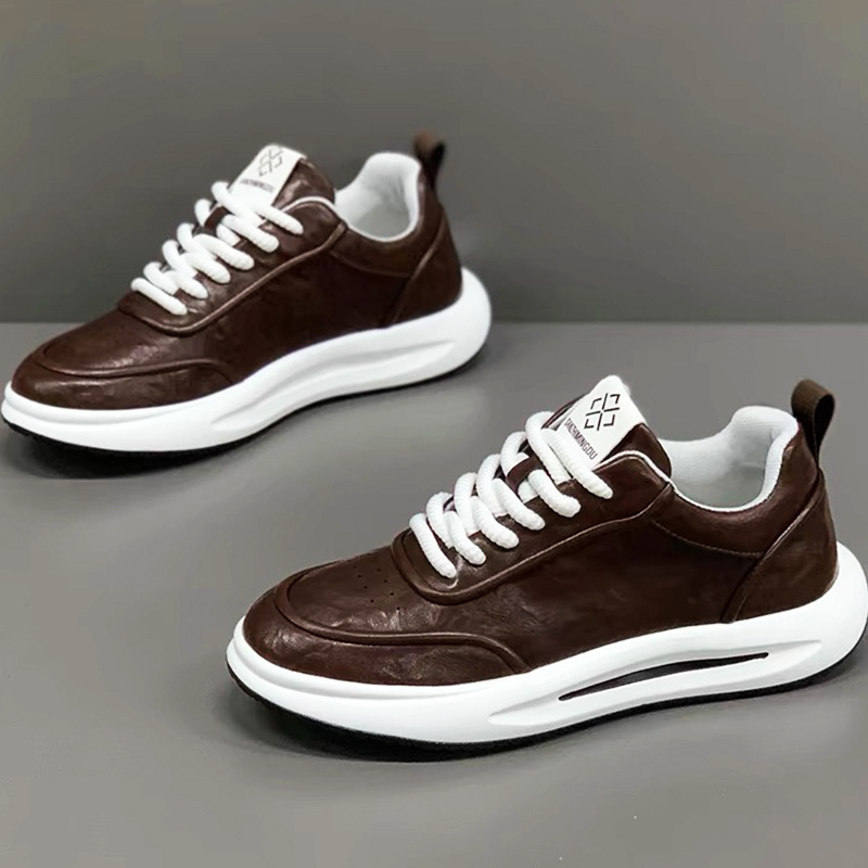 Ανδρικά Παπούτσια Με Παχιά Σόλα – Επάνω Μέρος από Μικροϊνες, Καουτσούκ Σόλα, Ύψος Φτέρνας 1–3 cm, Ύψος Πάνω Μέρους 3–7 cm