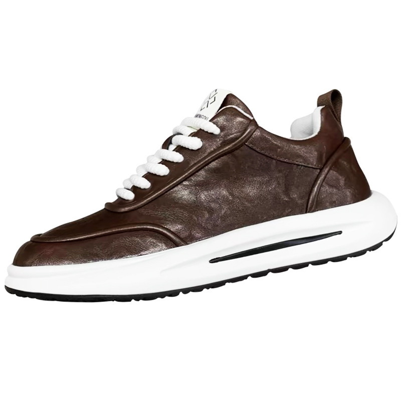 Ανδρικά Παπούτσια Με Παχιά Σόλα – Επάνω Μέρος από Μικροϊνες, Καουτσούκ Σόλα, Ύψος Φτέρνας 1–3 cm, Ύψος Πάνω Μέρους 3–7 cm