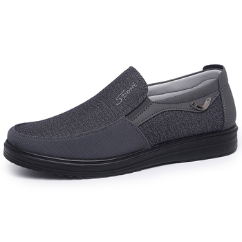 Ανδρικά υφασμάτινα παπούτσια slip-on, χαμηλός άνω μέρος, καμβά επάνω, PU σόλα, διαπνοή και ανθεκτικά στη φθορά