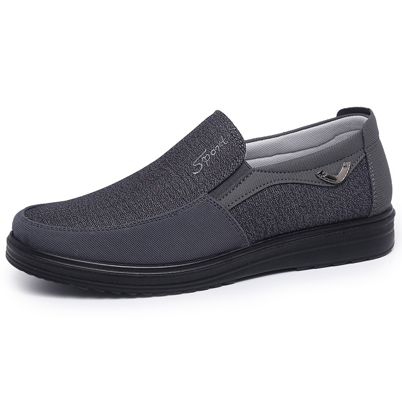 Ανδρικά υφασμάτινα παπούτσια slip-on, χαμηλός άνω μέρος, καμβά επάνω, PU σόλα, διαπνοή και ανθεκτικά στη φθορά