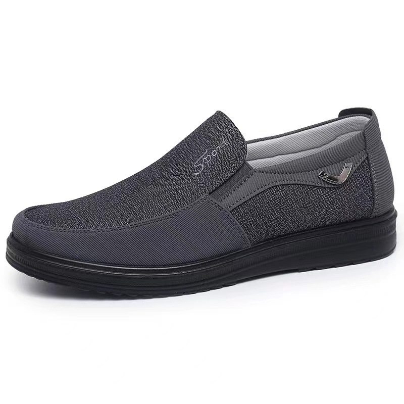 Ανδρικά υφασμάτινα παπούτσια slip-on, χαμηλός άνω μέρος, καμβά επάνω, PU σόλα, διαπνοή και ανθεκτικά στη φθορά