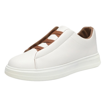 Pantofi sport pentru bărbați cu partea superioară din PU, talpă din cauciuc Goodyear, interior din microfibră, profil redus