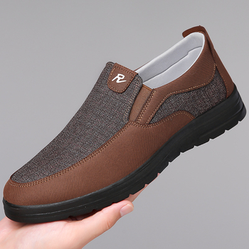 Ανδρικά παπούτσια από ύφασμα με χαμηλό ύψος — διαπνοή, στρογγυλή μύτη, άνω μέρος από βαμβακερό ύφασμα, PU σόλα, βυλκανισμένη κατασκευή