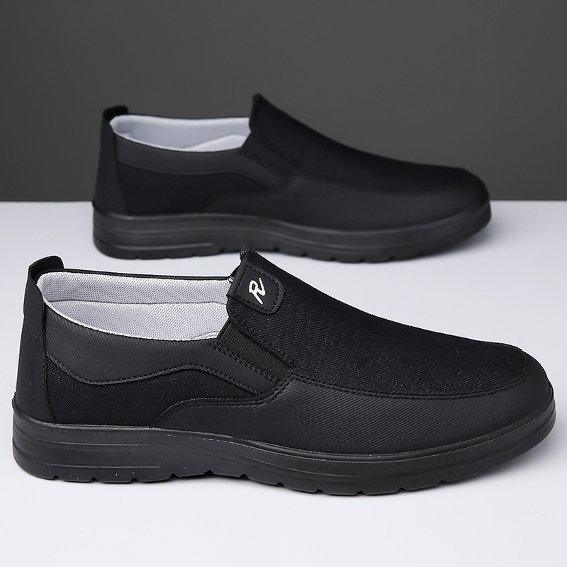 Ανδρικά παπούτσια από ύφασμα με χαμηλό ύψος — διαπνοή, στρογγυλή μύτη, άνω μέρος από βαμβακερό ύφασμα, PU σόλα, βυλκανισμένη κατασκευή