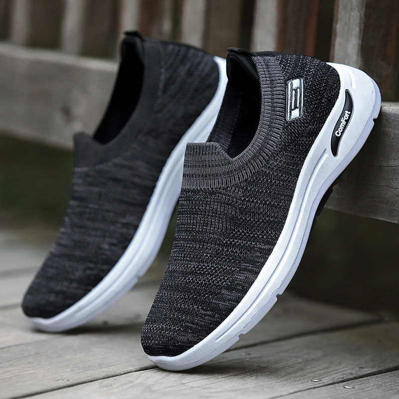 Muške slip-on lazy tenisice, prozračni platneni gornji dio, okrugla nosnica, PVC đon, ljeto–jesen