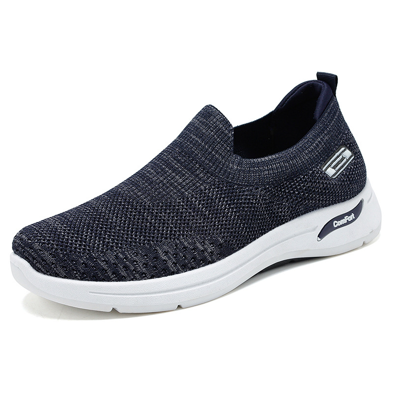 Muške slip-on lazy tenisice, prozračni platneni gornji dio, okrugla nosnica, PVC đon, ljeto–jesen