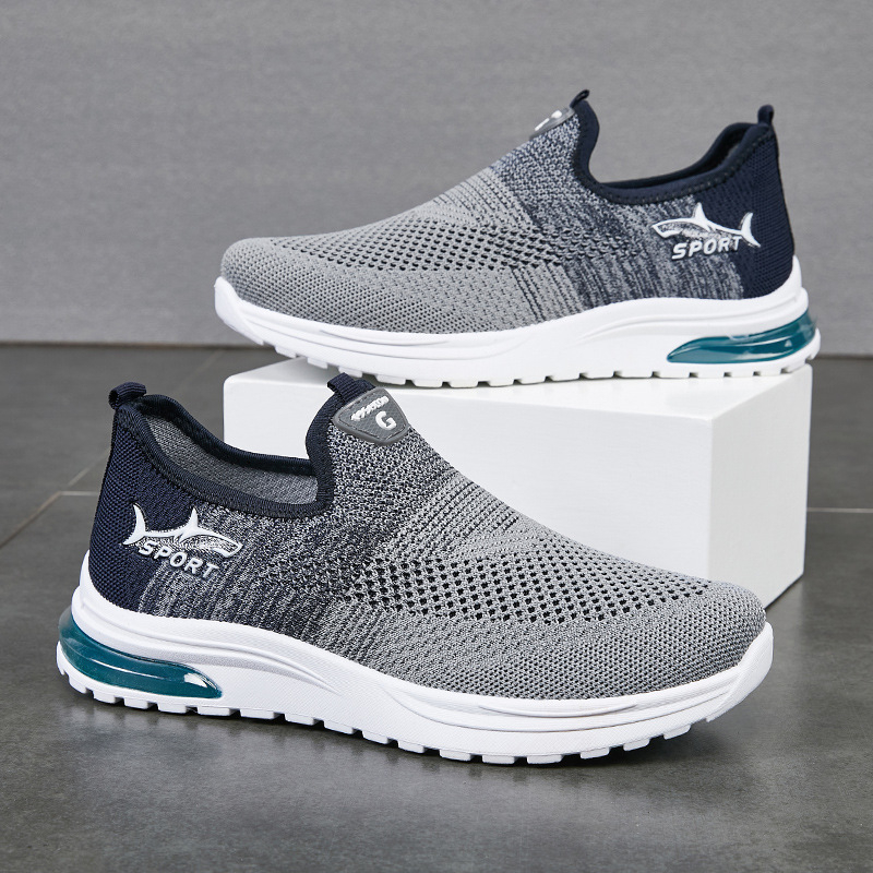 Muške slip-on tenisice za opušten stil – prozračni platneni gornji dio, okrugli prst, EVA uložak, gumeni potplat