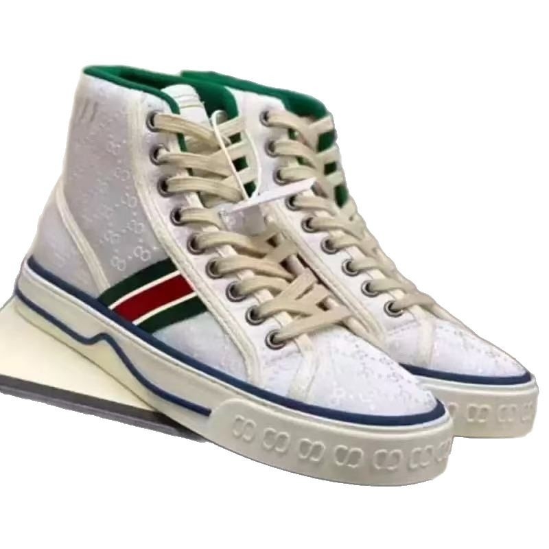 Prozračne unisex platnene tenisice s visokim gornjim dijelom, prednje vezanje, PU uložak, gumeni potplat