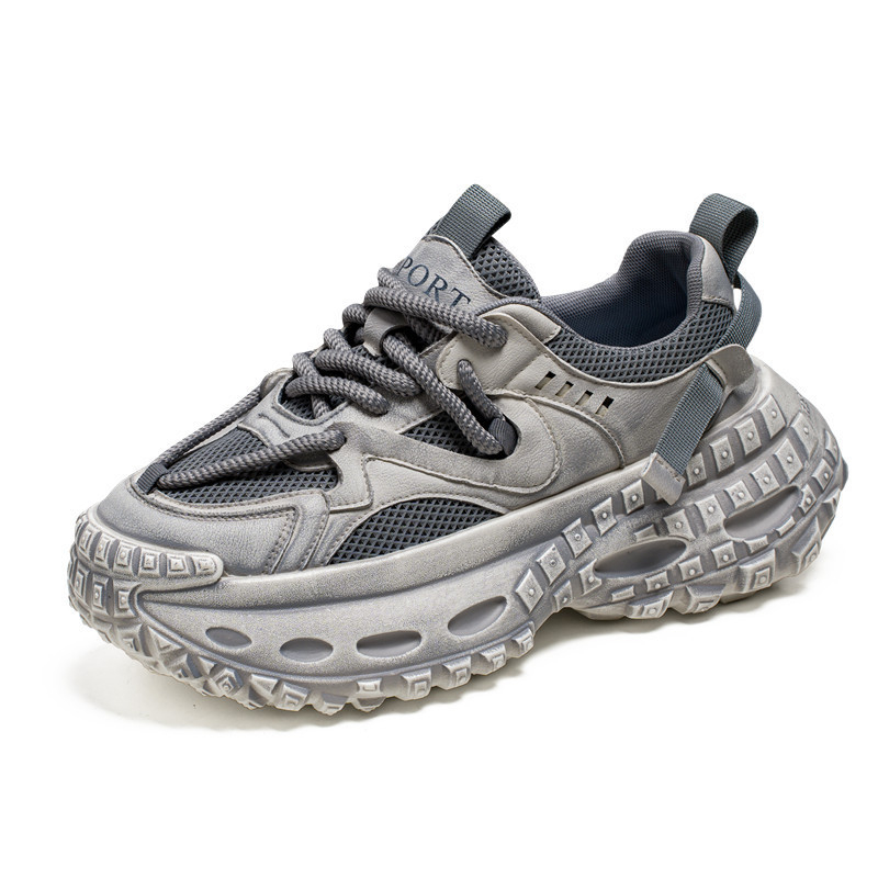 Ανδρικά αθλητικά παπούτσια με σόλα τύπου ελαστικού, αντιολισθητικά, διαπνοή με δίκτυο στο επάνω μέρος, με κορδόνια