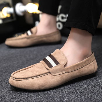 Muške slip-on platnene tenisice, prozračne, s prugastim uzorkom, niski potplat 1–3 cm, gornji dio od platna