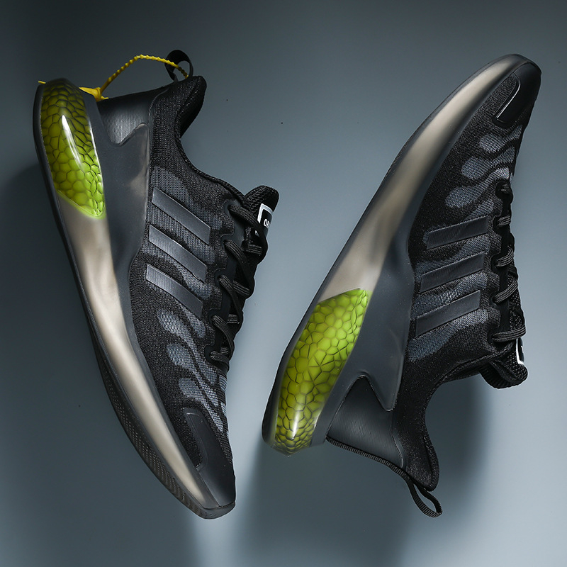 Pantofi de alergare pentru bărbați Alpha, partea superioară din plasă LYCRA respirabilă, talpă TPU + popcorn real, ușori, cu amortizare, casual sport