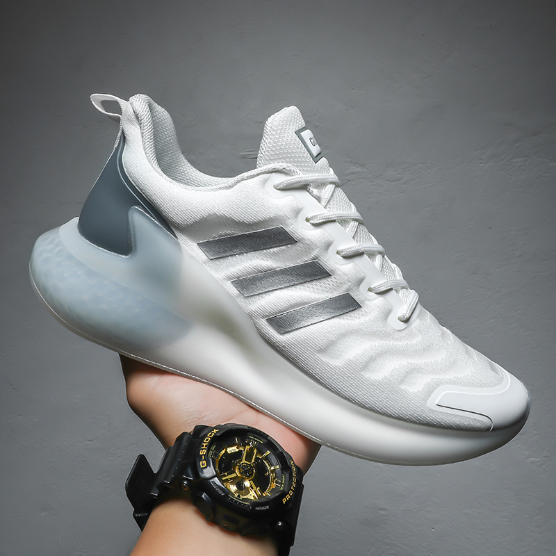 Pantofi de alergare pentru bărbați Alpha, partea superioară din plasă LYCRA respirabilă, talpă TPU + popcorn real, ușori, cu amortizare, casual sport