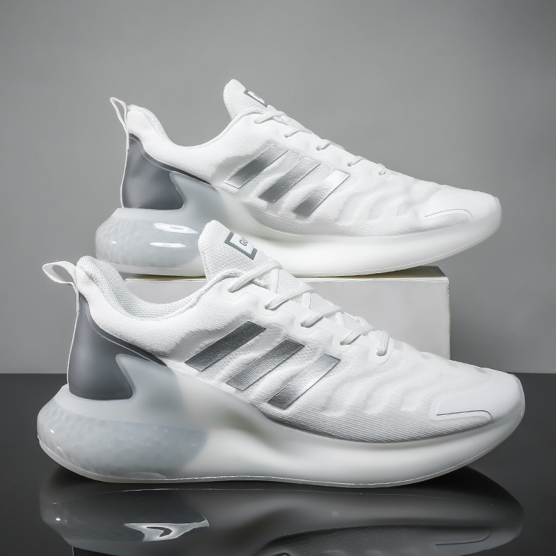 Pantofi de alergare pentru bărbați Alpha, partea superioară din plasă LYCRA respirabilă, talpă TPU + popcorn real, ușori, cu amortizare, casual sport