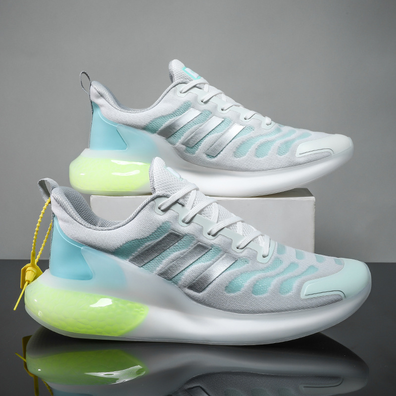 Pantofi de alergare pentru bărbați Alpha, partea superioară din plasă LYCRA respirabilă, talpă TPU + popcorn real, ușori, cu amortizare, casual sport