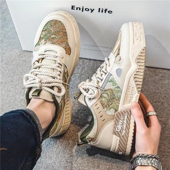 Ανδρικά αθλητικά παπούτσια καθημερινά με διαπνέον καμβά πάνω μέρος, καουτσούκ σόλα, κορδόνια, χαμηλό προφίλ