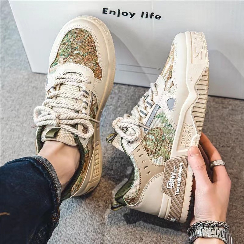 Ανδρικά αθλητικά παπούτσια καθημερινά με διαπνέον καμβά πάνω μέρος, καουτσούκ σόλα, κορδόνια, χαμηλό προφίλ