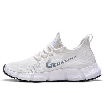 Ανδρικά παπούτσια τρεξίματος – Διαπνέον επάνω μέρος από πλέγμα, Ελαφριά, Απορρόφηση κραδασμών, Αντιολισθητική σόλα από αφρό, Με κορδόνια