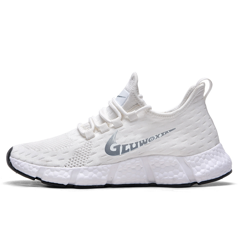 Ανδρικά παπούτσια τρεξίματος – Διαπνέον επάνω μέρος από πλέγμα, Ελαφριά, Απορρόφηση κραδασμών, Αντιολισθητική σόλα από αφρό, Με κορδόνια