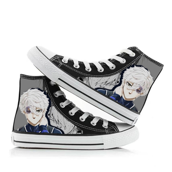 Παπούτσια Καμβά με Ψηλό Κόψιμο – Καρτούν Μοντέρνο Σχέδιο, Ελαστικές Λουρίδες Κλεισίματος, Δίχτυωτή Εσωτερική Επένδυση, Βулканισμένη Σόλα Καουτσούκ