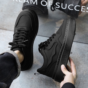 Ανδρικά χαλαρά sneakers για την άνοιξη, PU επάνω, EVA σόλα, με κορδόνια, χαμηλό άνω μέρος, αναπνέοντα