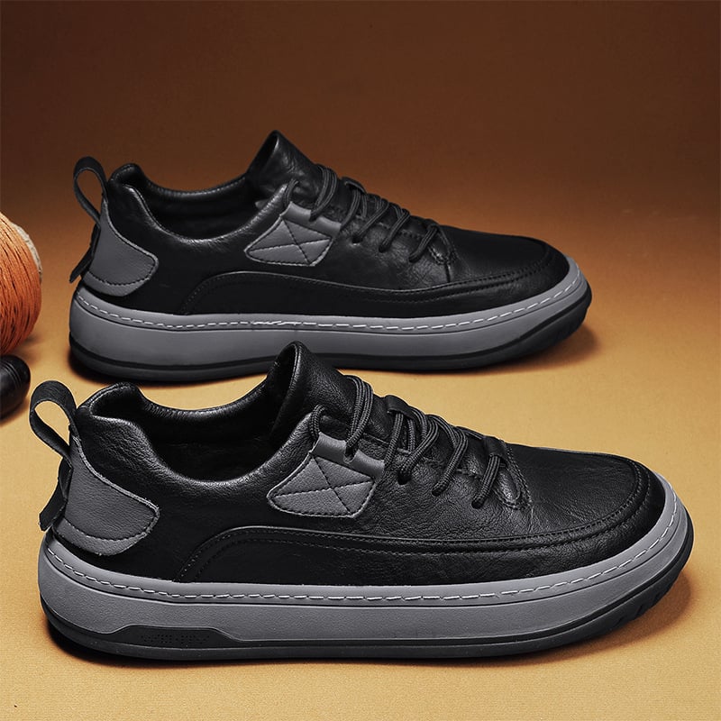 Muške platform tenisice za sport i casual nošenje, s debelom potplatom, gornji dio od mikrovlakana, okrugla prst, niski potplat 1–3 cm, otporna gumena podloga