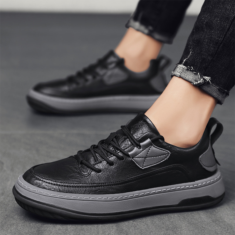 Muške platform tenisice za sport i casual nošenje, s debelom potplatom, gornji dio od mikrovlakana, okrugla prst, niski potplat 1–3 cm, otporna gumena podloga