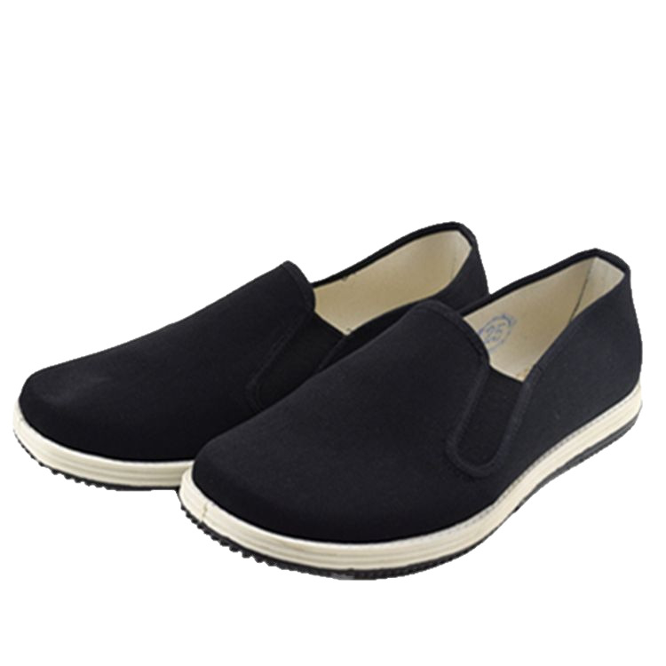 Υπόδηση από ύφασμα με λινή επένδυση, slip-on, στυλ Πεκίνου, άνω από βαμβακερό ύφασμα, χαμηλό άνοιγμα, βυλκανισμένη σόλα