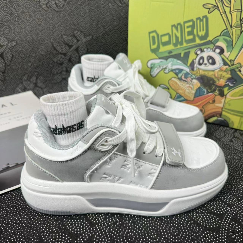 Πλατφορμικά Παπούτσια με επάνω μέρος από μικροϊνες, καουτσούκ σόλα, μεσαίου ύψους τακούνι 3-5 cm, κλείσιμο με κορδόνια, unisex