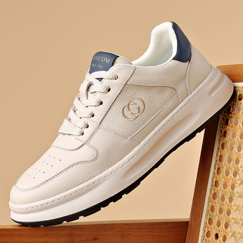 Ανδρικά πλατφόρμες παπούτσια από δέρμα αγελάδας, χαμηλό τακούνι 1–3 εκ., ρηχό άνοιγμα, καουτσούκ σόλα