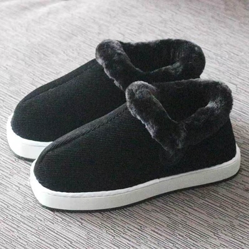 Zimske ručno izrađene pamučne papuče s umjetnim krznom, protuklizne, debela potplat, unisex