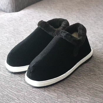 Zimske ručno izrađene pamučne papuče s umjetnim krznom, protuklizne, debela potplat, unisex