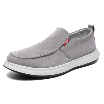 Muške slip-on tenisice od platna — lagane, prozračne, otporne na habanje; gornji dio od platna, potplat od gume