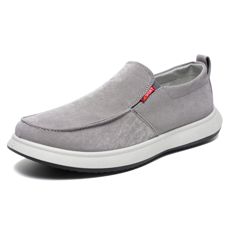Muške slip-on tenisice od platna — lagane, prozračne, otporne na habanje; gornji dio od platna, potplat od gume