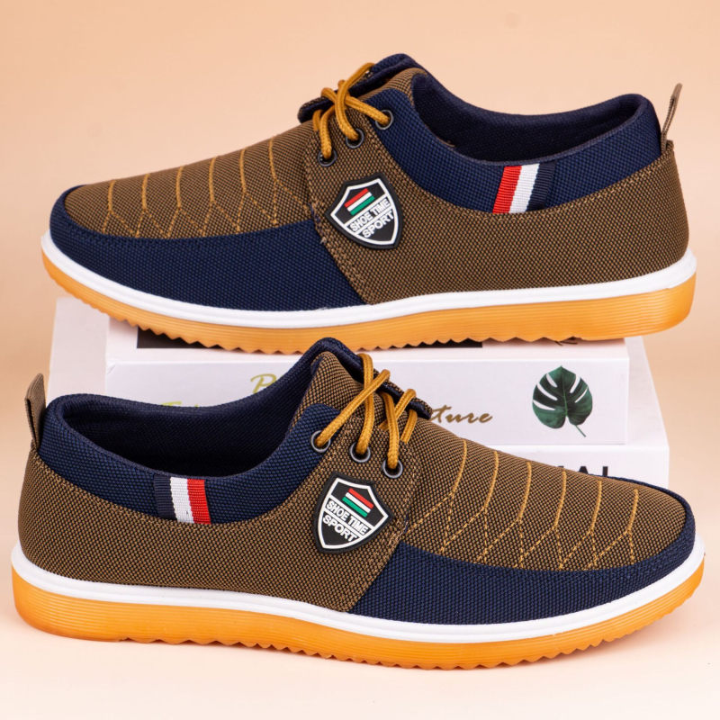 Ανδρικά casual καμβά sneakers - Με κορδόνια, Διαπνοή, Ελαφριά, EVA εσωτερική σόλα, PVC σόλα (Άνω: Καμβάς; Κούμπωμα: Κορδόνια; Εσωτερική σόλα: EVA; Σόλα: PVC; Διαπνοή)