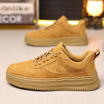 Ανδρικά Παπούτσια Πλατφόρμα – Χαμηλό Άνω, Παχιά Σόλα, Επάνω Μέρος από Μικροϊνες, Καουτσούκ Σόλα, Κυκλική Μύτη