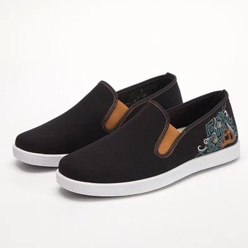 Muške platnene tenisice, prozračne i lagane, slip-on s gumom, gornji dio od pamuka, okrugli prst, niski profil