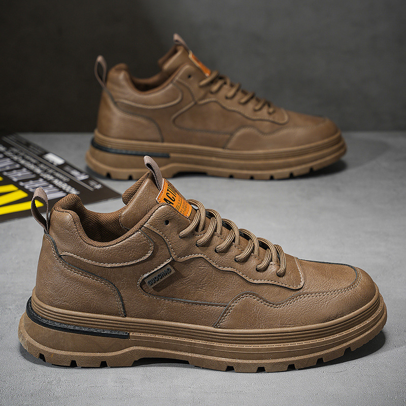 Muške loafers s prozračnom i vodootpornom gornjom stranom od sintetičke kože, vezice, potplat od gume ubrizgane tehnologijom, okrugli nos