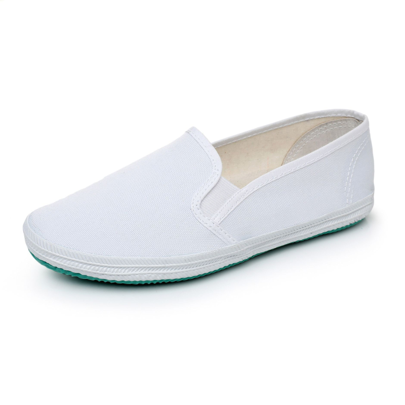 Muške platnene slip-on tenisice - niski kroj, oštar vrh, gumena potplat