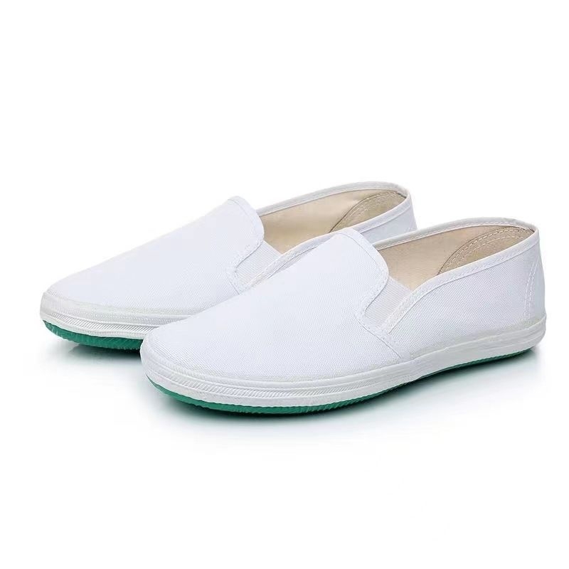 Muške platnene slip-on tenisice - niski kroj, oštar vrh, gumena potplat