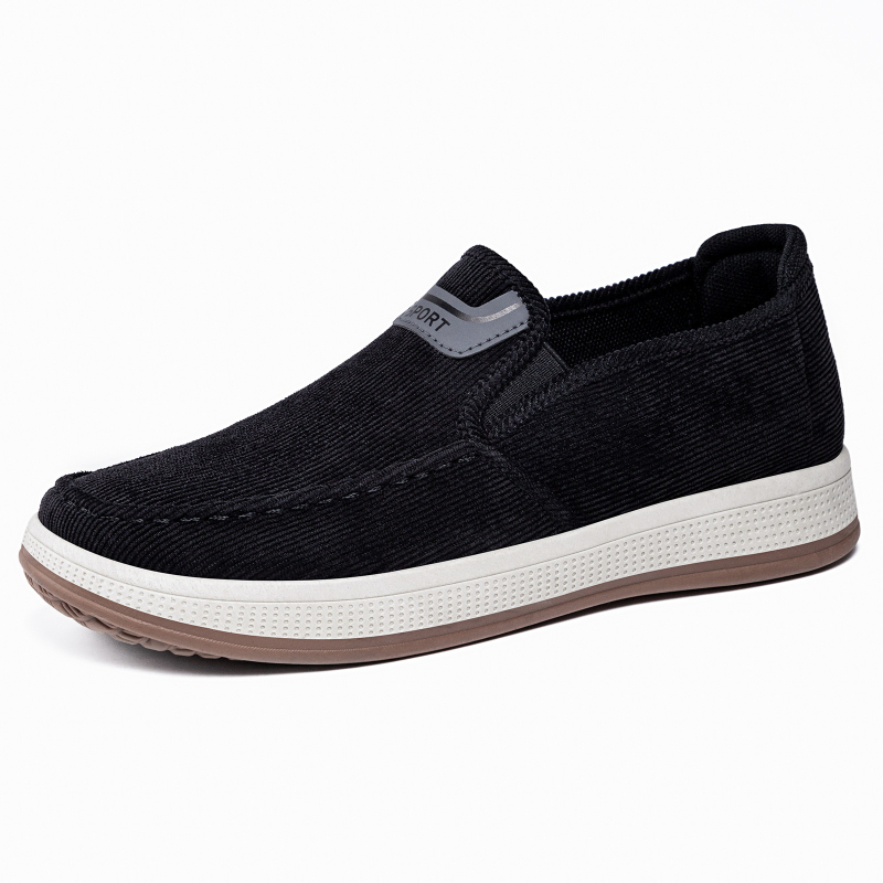 Muške slip-on casual tenisice s prugastim mrežastim gornjim dijelom, injekcijski oblikovana potplat, niski potplat 1–3 cm