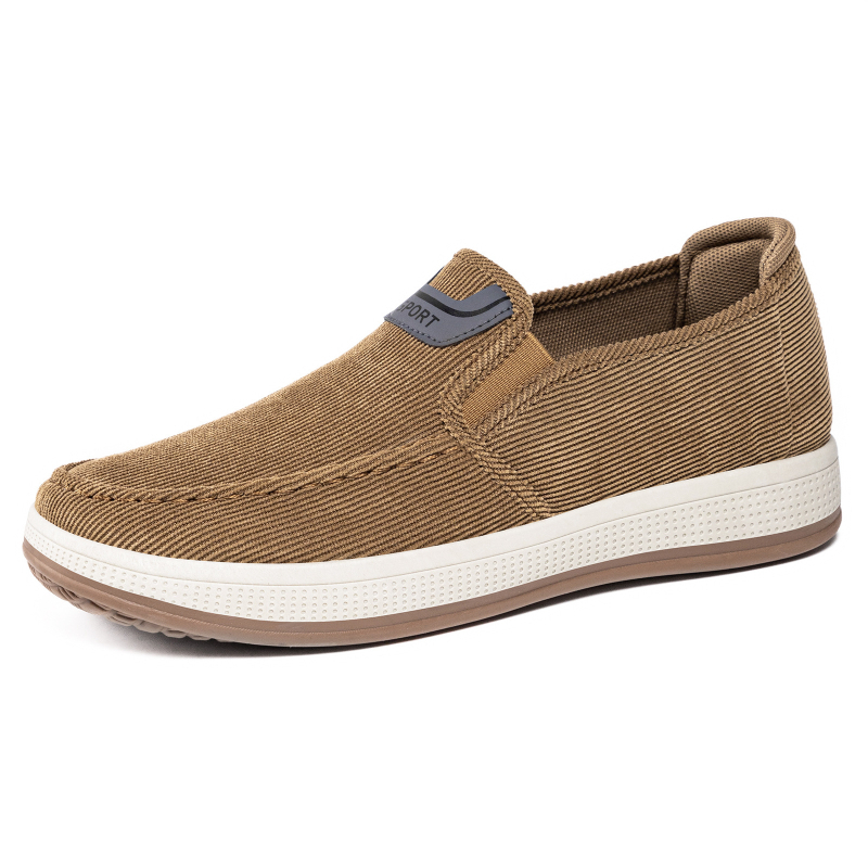 Muške slip-on casual tenisice s prugastim mrežastim gornjim dijelom, injekcijski oblikovana potplat, niski potplat 1–3 cm