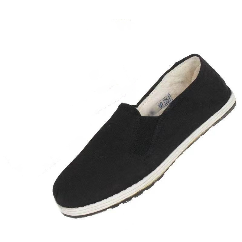 Cipele od platna slip-on, okrugli vrh, niski kroj, elastična traka, vulkanizirana gumena potplat