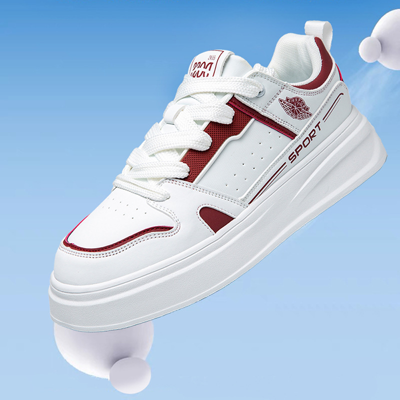 Pantofi casual cu platformă pentru bărbați, PU upper, talpă EVA, toc mic 1-3 cm, vârf rotund